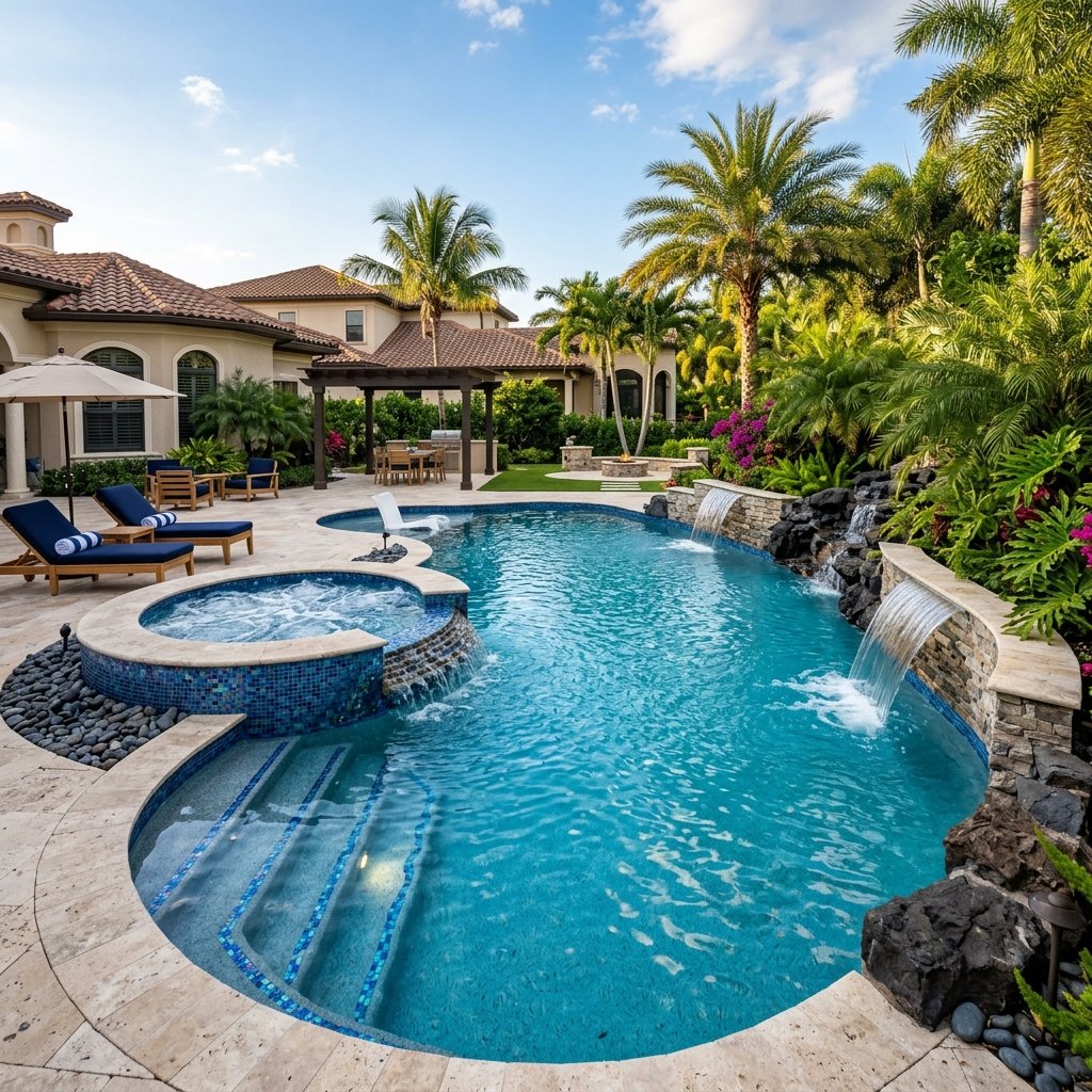 Tropical Blue Pools Team and Work